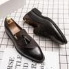 Men Business Dress Casual Fashion Elegant Formal ShoesSlip-on Evening Loafers Party Tassel Leather Shoes Wedding Shoes Big 48