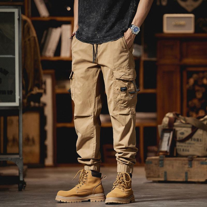 

Men s overalls loose casual pants men s retro trendy pants men s high-end sports men s trousers 38