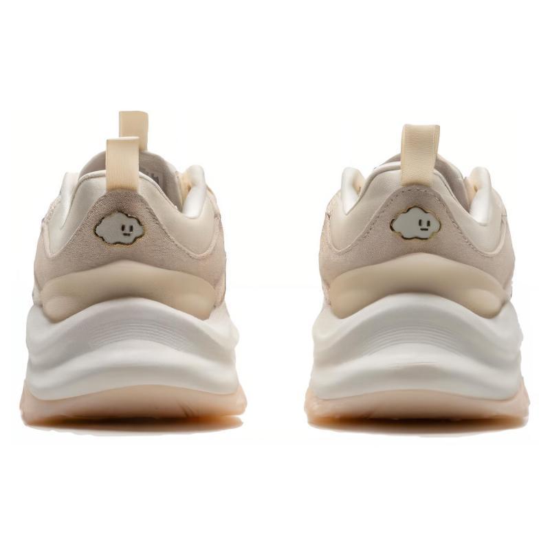 Adidas Maxxwavy Cushioning Abrasion Resistant Breathable Rebound Low Top Running Shoes Women's Beige Yellow Sneakers IE3460