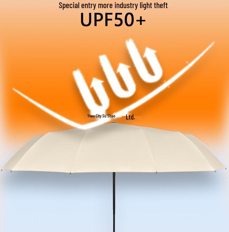 Q Fully Automatic Extra-Large Umbrella: Sun & Rain Dual Use, Reinforced Anti-UV Sunshade for Men & Women.