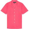 Polo Solid Color Single-Breasted Short Sleeve Shirt Men Shirts Light-Red 710965795-002