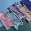 Cuecas boxer masculinas com bojo e cintura média, de seda gelada, sem costura, ultrafinas, para o verão