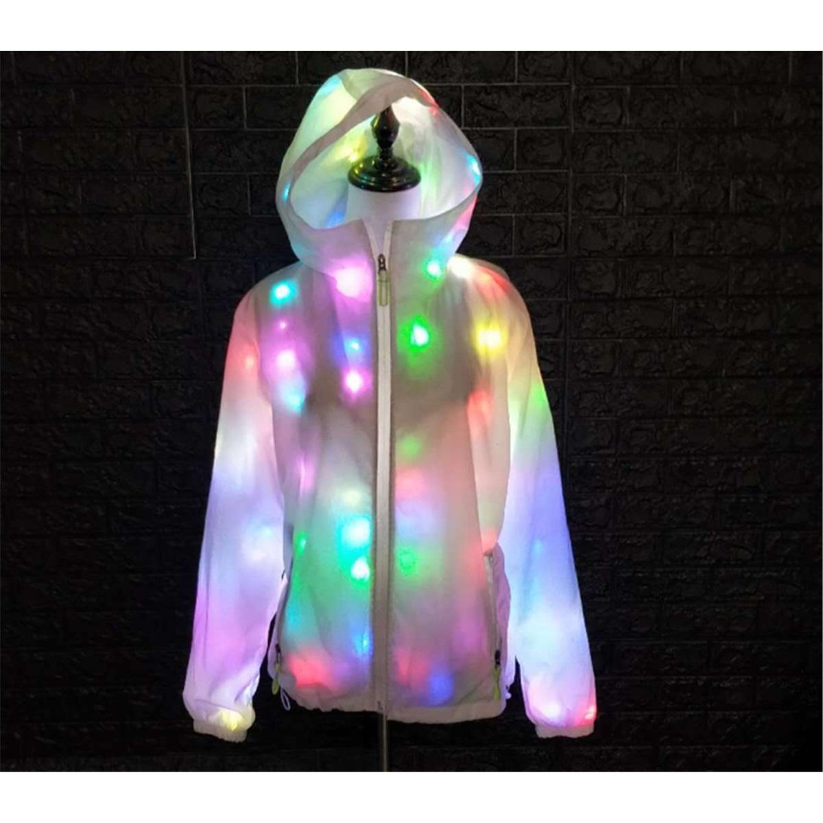 LED apgaismots žakets, apgaismots apģērbs, radošs