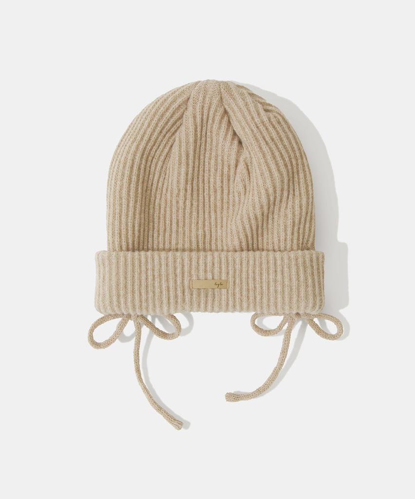 DIAMOND LAYLA Baby Alpaca&Ramswool Comfort String Beanie B1 Nude Beige