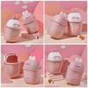 1 Mini Desktop Trash Can Cartoon Rabbit Plastic Trash Bin Toilet Paper Bin Tabletop Garbage Bin With Lid Countertop Waste Bucket