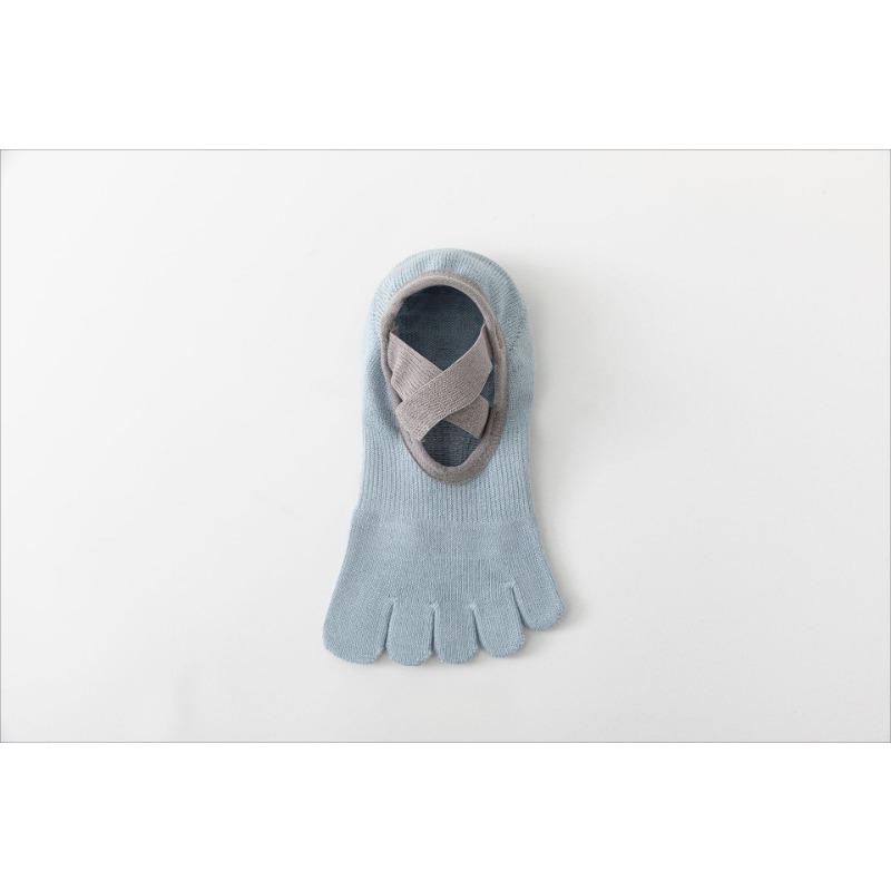 Female Summer Indoor Fitness Sports Non Slip Cotton Shock Absorption Pilates Yoga Five Finger Socks