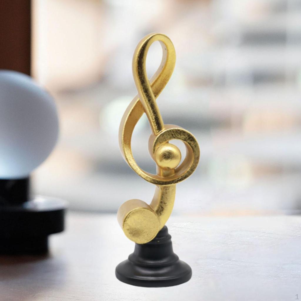 Sculpture, Music Note Figurine, Table Center, Office Ornament for Library