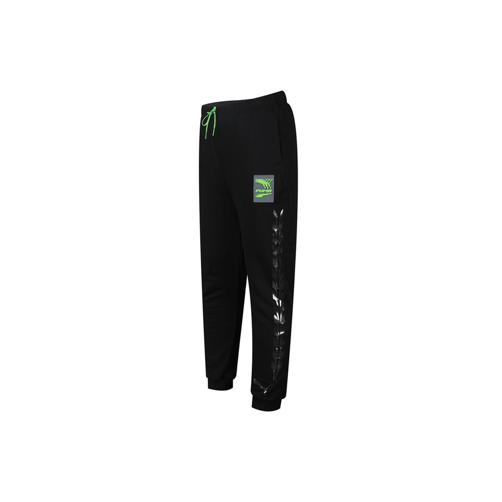 Puma Knitted Casual Training Sports Long Pants Women Bottoms Black Green 599190-01