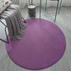 Nordic Style Round Carpet Living Room Coffee Table Children's Room Cute Solid Color Rug Computer Chair Hanging Basket Soft Mat