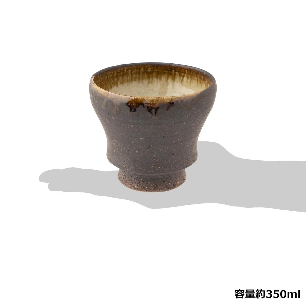 Marui Seito Shigaraki Ware Hechimon Soup Bowl, Approx. 350ml Capacity, Brown Tag, MR-3-4007