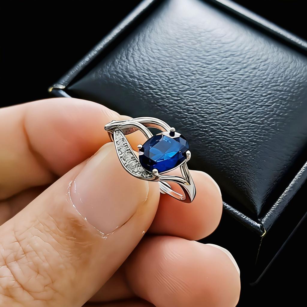 Jewelry Cultivation Ruby Emerald Leaf Ring Niche Design Red Corundum Treasure Ring Women