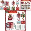 Christmas Themed Pattern Paper Box Set Holiday Decoration Props For Holiday Celebrations