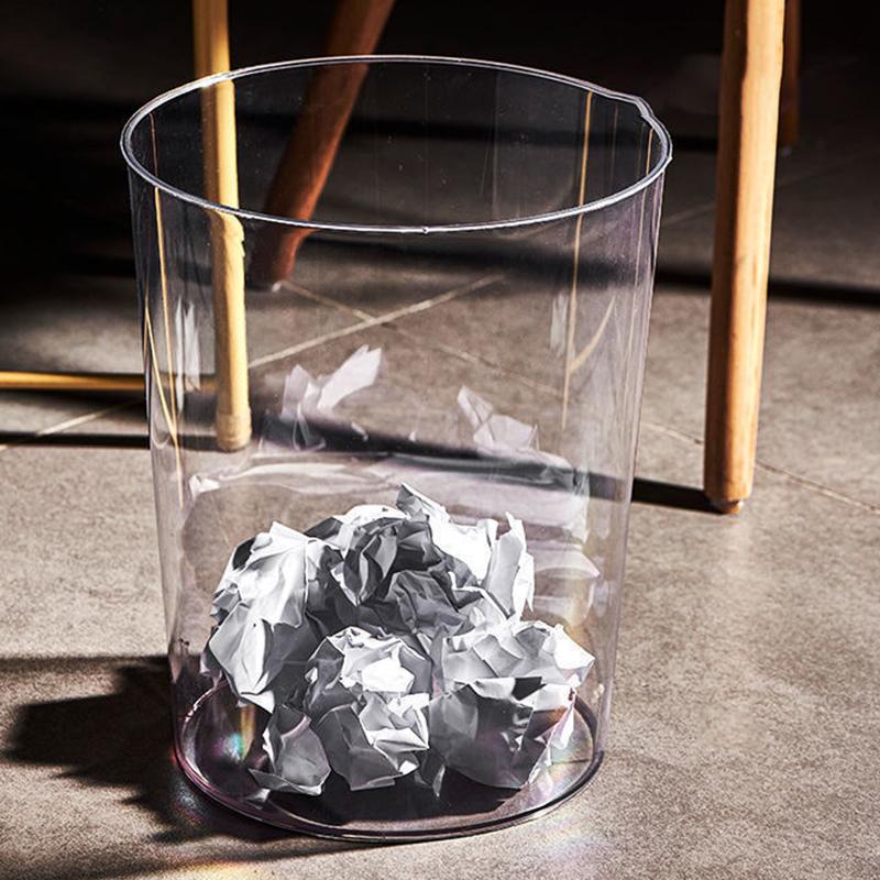 Transparante Prullenbak Zonder Deksel Afvalbak Thuis Kantoor Bureau Afval Afvalcontainer Afvalmand Keuken Vuilnisbak