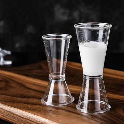 Double-headed Resin Cocktail Measure Cup 10-20ml/20-40ml Transparent Ounce Measuring Cup with Scale Cocktail Jigger Bartender