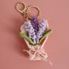Exquisite Bouquet Series Crochet Keyrings Handmaking Bouquet Keychain For Bag Pendant Knitting Flower Keyrings Custom