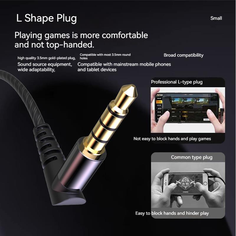 9D Surround Bass Type C&3.5mm Wired Earphones In Ear Earbuds Noise Reduction Headphones for Samsung Gaming Headsets with HD Mic