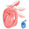 Kids Foldable Snorkel Mask All-in-One Swimming Goggles Anti-choke Adjustable Portable