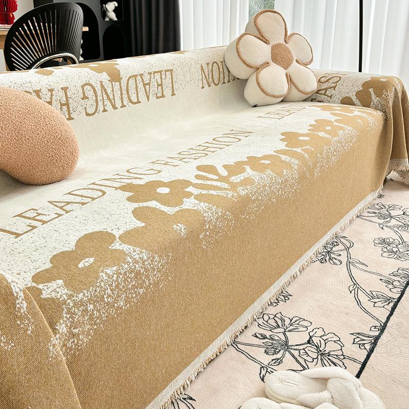 Chenille Sofa Towel, Light Luxury and High-end Cushion, Full Cover Blanket, Universal Cover for All Seasons, All-inclusive Cover