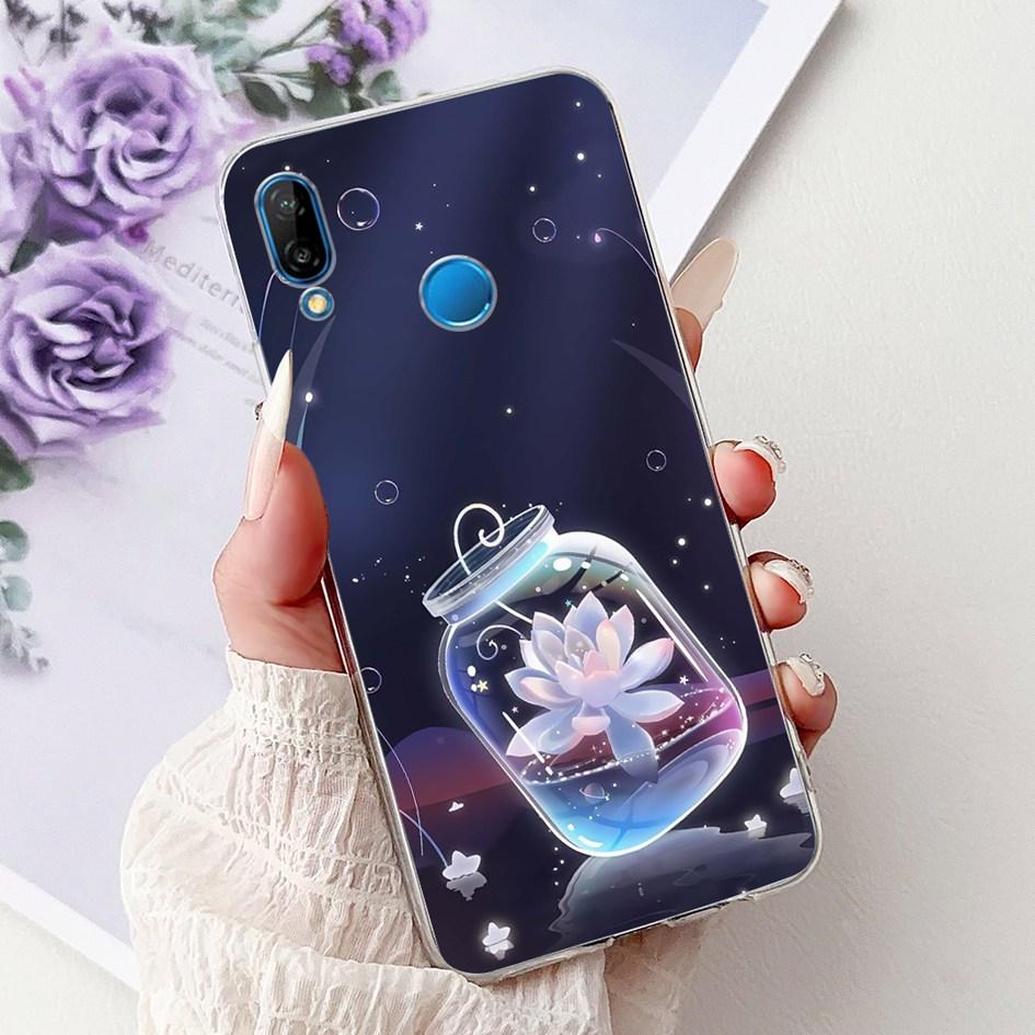 Case For Huawei P20 Lite Cover ANE-LX1 ANE-LX2 ANE-LX3 New Fashion Butterfly Soft Silicon Cover For Huawei P20Lite Nova 3e Funda
