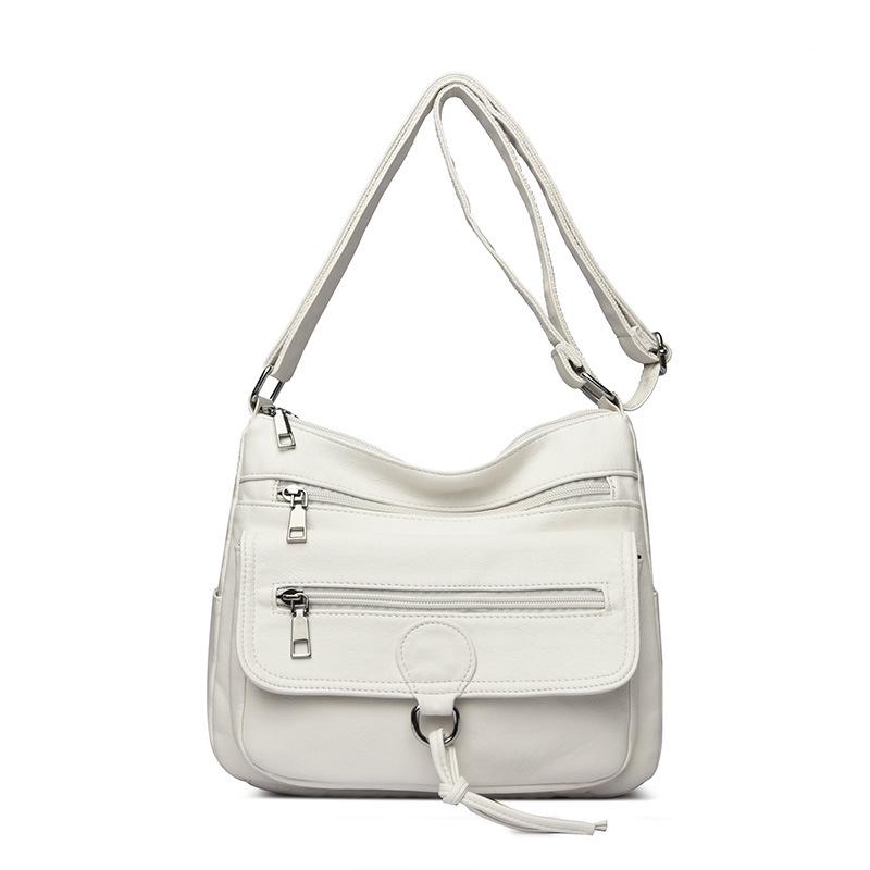 

Женская сумка большой вместимости многоотделенческая сумка через плечо сумка для通勤 белый