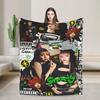 Katseye Kpop Girls Warm Blanket Child Plush Throw Blanket Print Couch Chair Flannel Bedspread Sofa Bed Cover