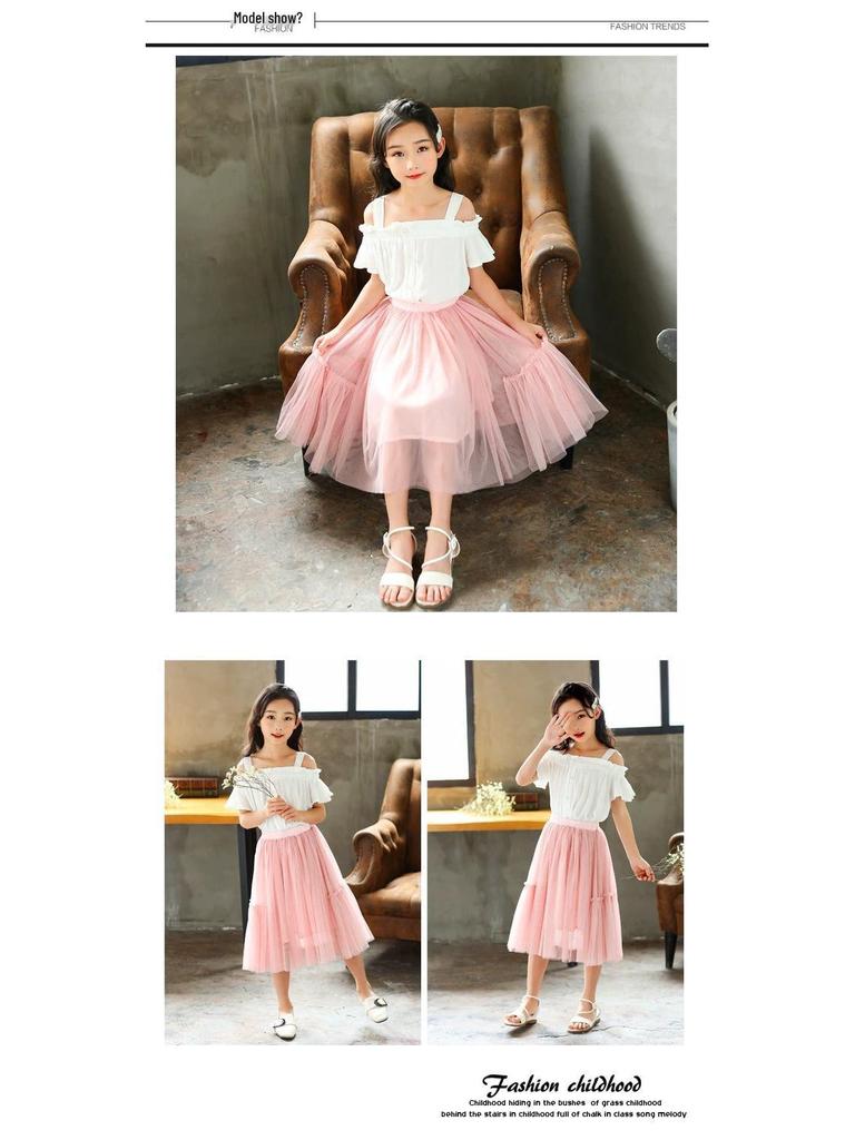 Girls' Summer Mesh Tulle Skirt - Kids' Cross-Border Fashion