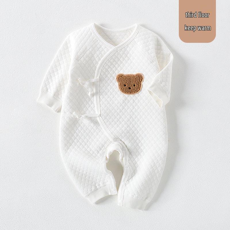 Baby Cotton-Padded Romper: Warm, Thin Cotton Crawling Suit for Boys & Girls - Perfect for Spring, Autumn, and Winter