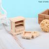 1PCS Wooden Miniature Bedside Cupboard 1:12 Dollhouse Furniture DIY Accessories Decor