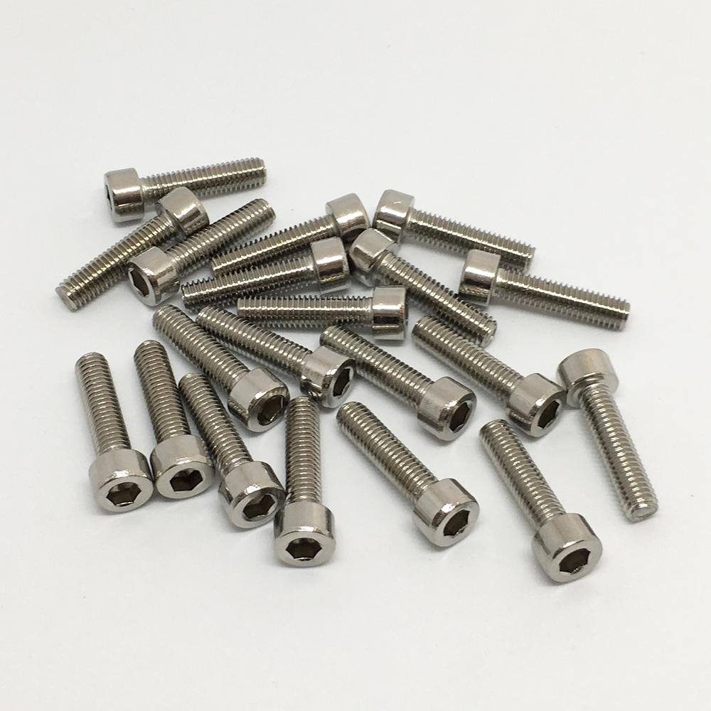 10pcs Bike Bicycles Water Bottle Cage Bolts M5*20mm Stainless Steel Threaded Screws for Stem/Bottle Holder Bracket Rack Cycling 6