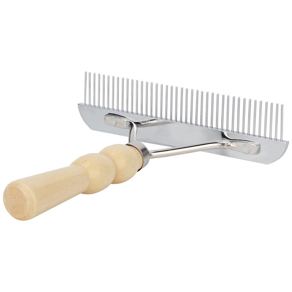 Pet Grooming Massage Comb Hair Removal Shedding Cleaning Wooden Handle Tool for Cats and Dogs