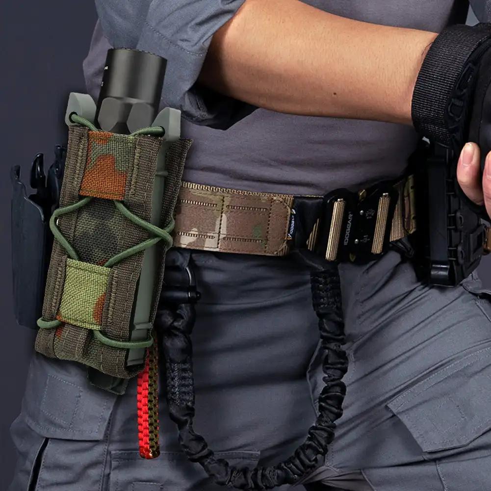 9mm Tactical Magazine Pouch Hunting Single Magazine Bag Outdoor Molle Flashlight Pouch Torch Holder Hunting Knife Holster Bag