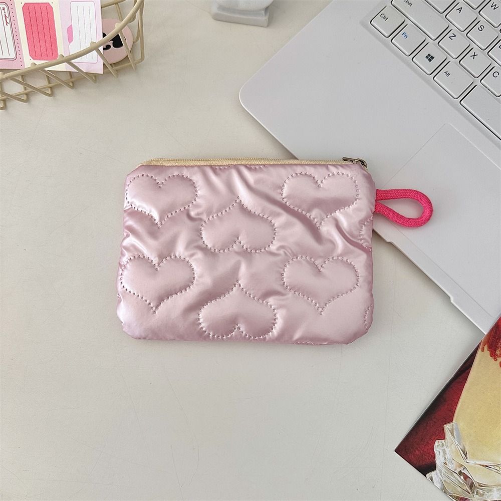 Silver Bow Pattern Coin Purse Women's Earphone Coins Keys Wallet Organizer Zipper Pouch Cosmetic Bag New