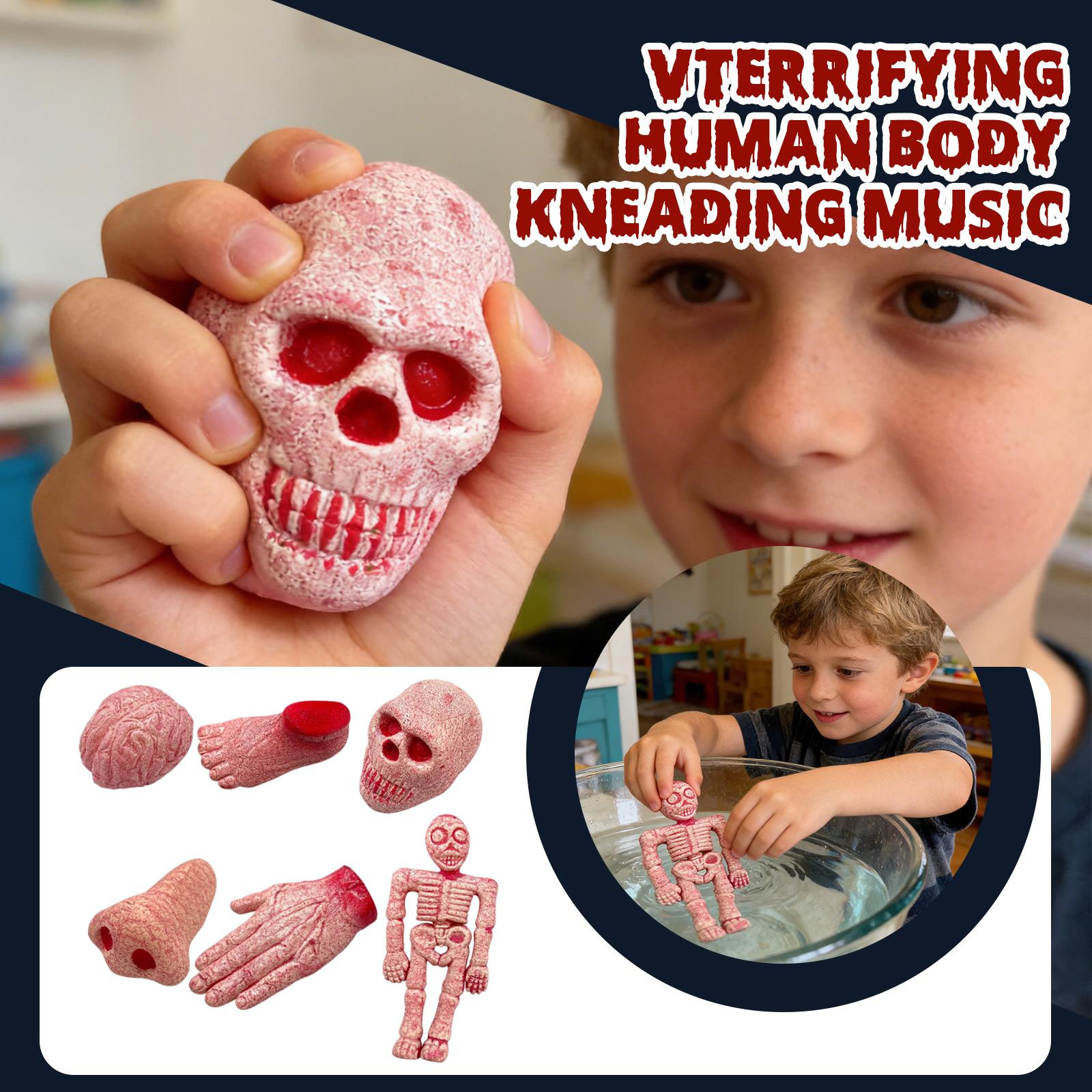 

Realistic Expandable Water Toys Set Including Brain Skull Hand Foot Nose and Skeleton Model for Creative Pranks and Sensory Play One Size