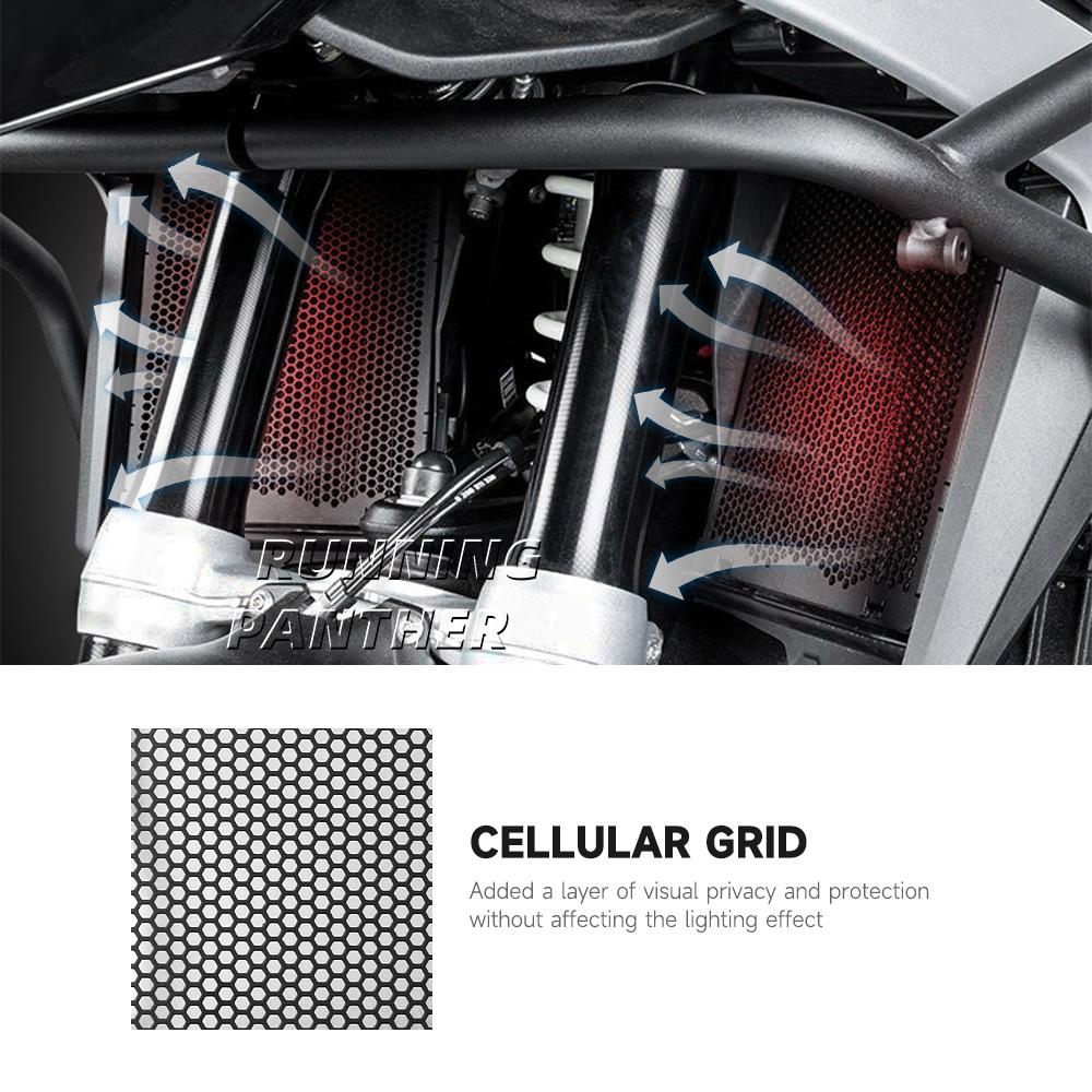2023 2024 2025 Motorcycle Radiator Grille Guard Cover Oil Cooler Guard Protection Grille For BMW R1300GS ADV R 1300 GS Adventure