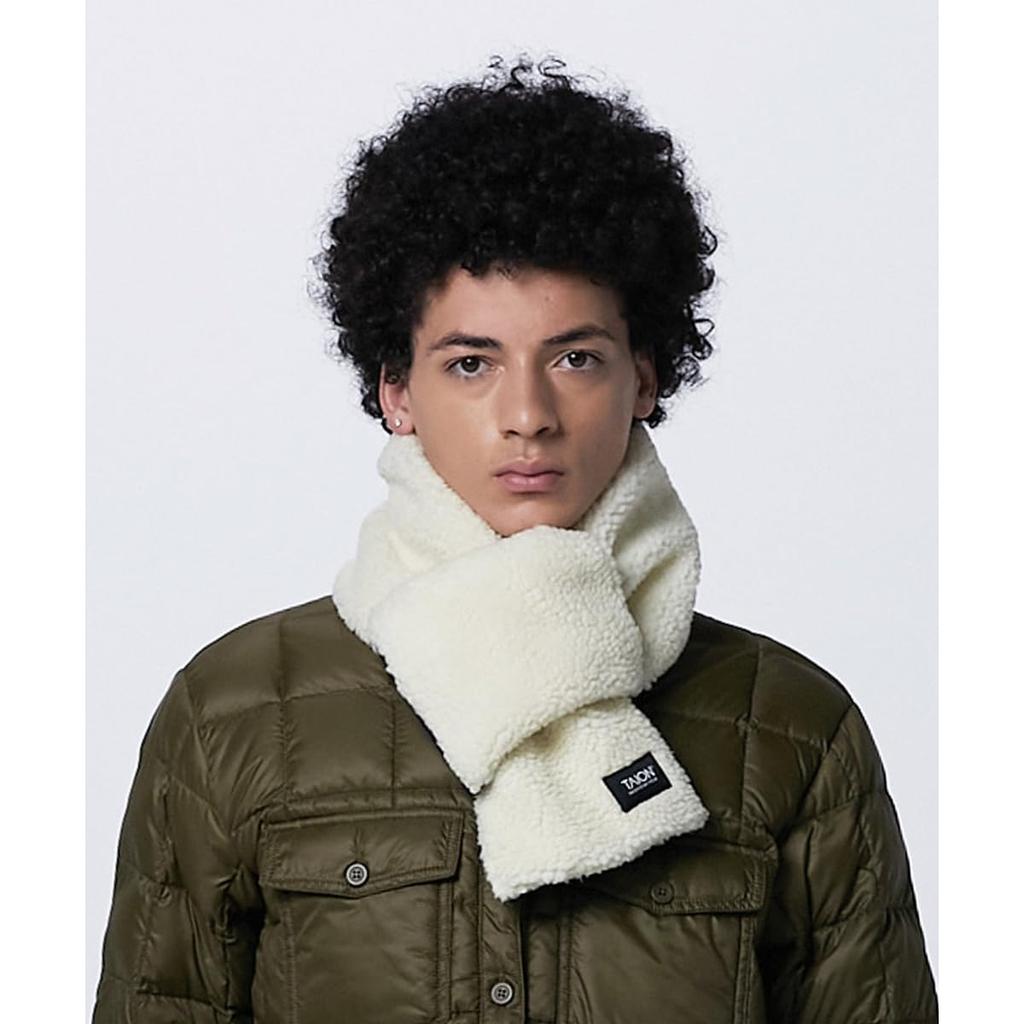 Taion Down Muffler R201MT Navy Navy X Ivory