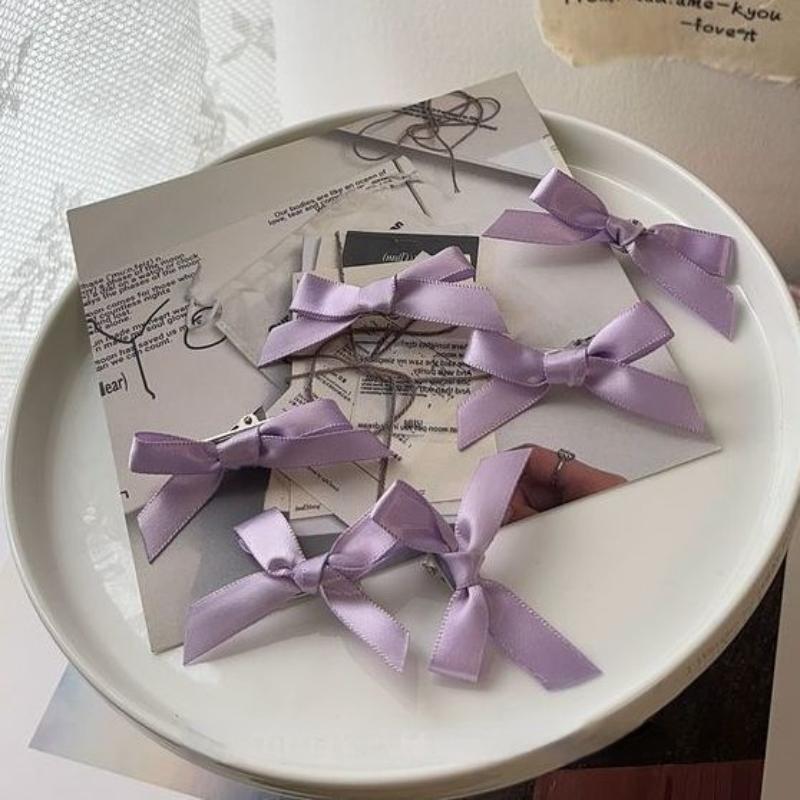 

Цвета шелковая лента бант заколка для волос модные милые балетные милые заколки для девочек красочные кружевные женские заколки INS Y2K аксессуары One Size фиолетовый