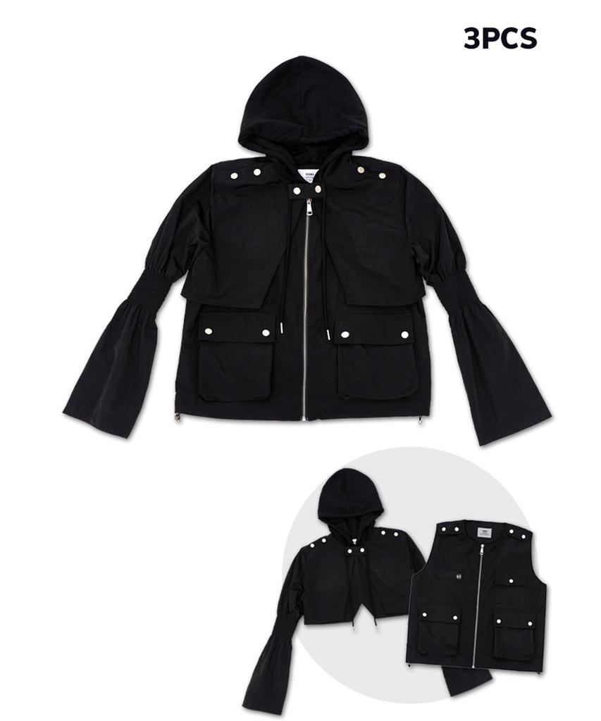 UUM Vest Bolero Jacket Black