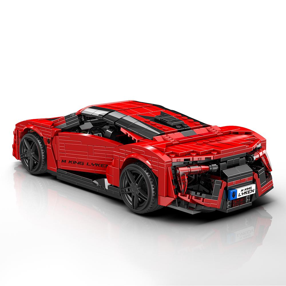 Mould King 10117 MOC The Red Lykan Sport Racing Car Building Blocks Assembly Technical Constructor for Adults Toys Gifts