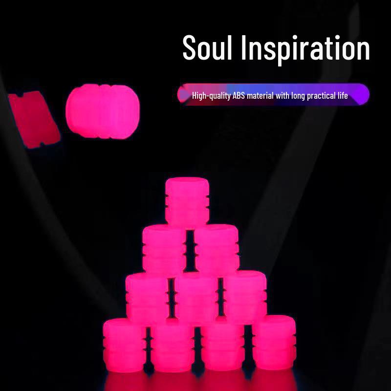 Glowing Fluorescent Valve Stem Caps for Cars, Bicycles, and Motorcycles