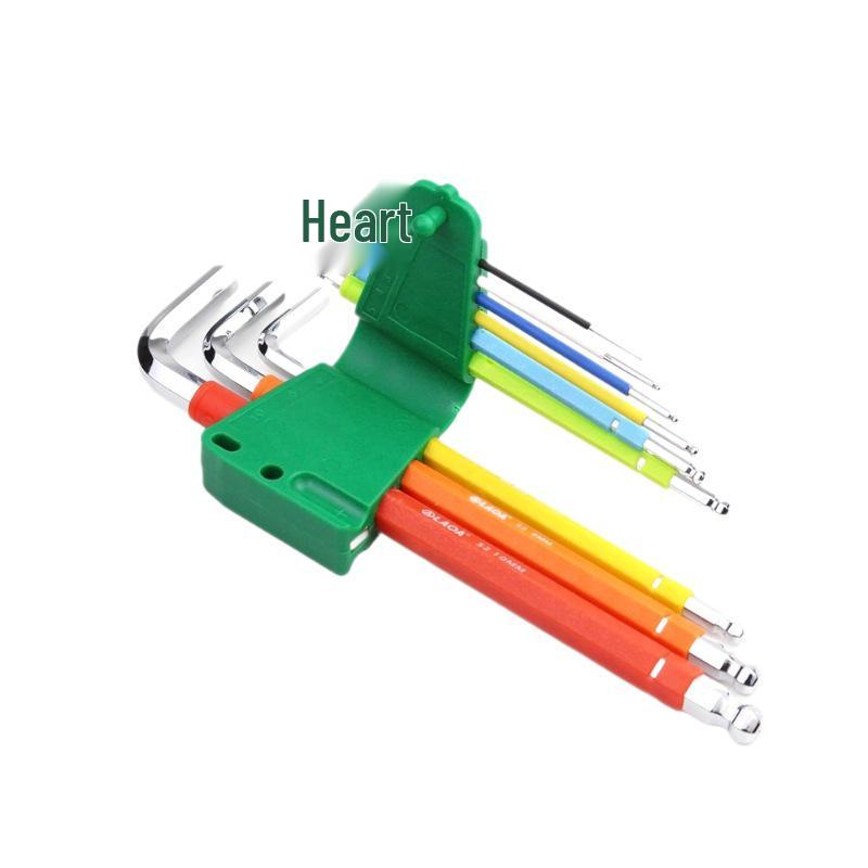 A Industrial S2 Alloy Steel 9-Piece Colored Torx Hex Key Set LA319103