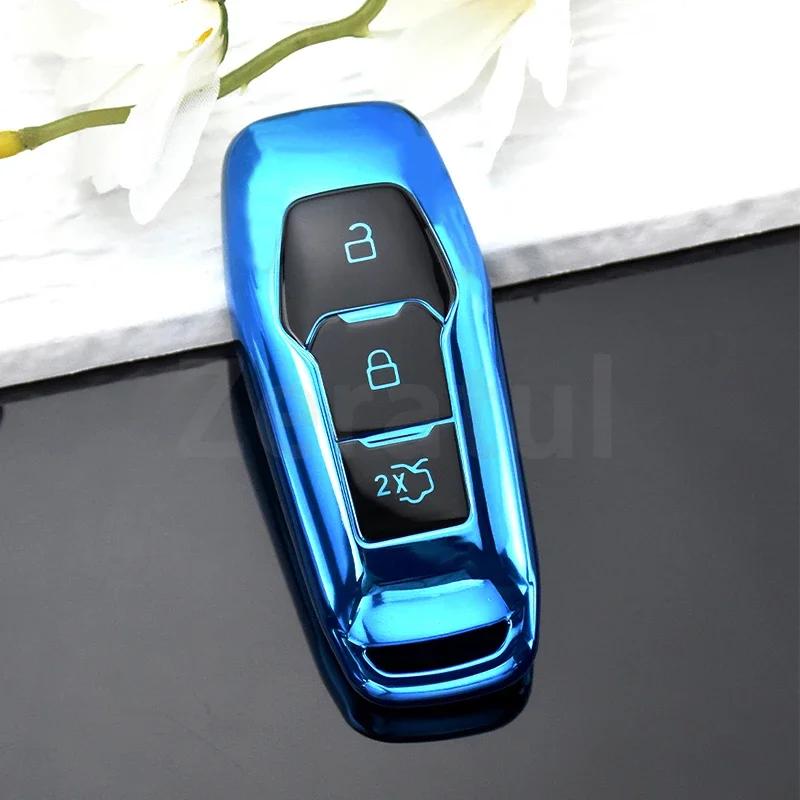 Fit For Ford Mondeo Mk2 Mk3 Mk4 Mk5 Mk6 Mk7 Ranger Fusion Kuga S-Max Tpu Auto Key Fob Cover Case Automotive Housing Remote Mount Auto Accessories