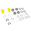 Front Wheel Bearing Kit Fit For M123811 AM127304 M143338 9040H Mower Parts Front Wheel Axle Bushing Set Yellow Caps