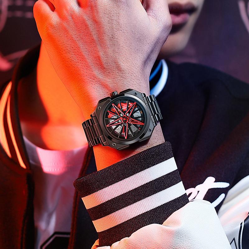 SVJ Men's Watch High-grade Authentic Black Knight Wheel Watch Rotating Dial Luminous Modification Table