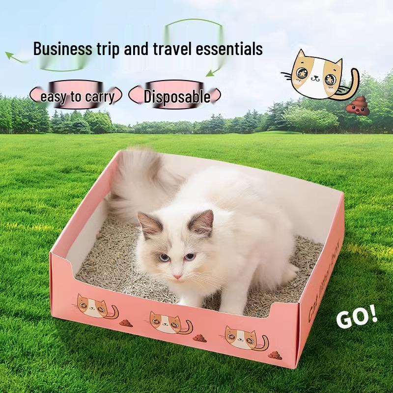 Foldable, Anti-Splash Large Disposable Cat Litter Box with Newcomer Discount