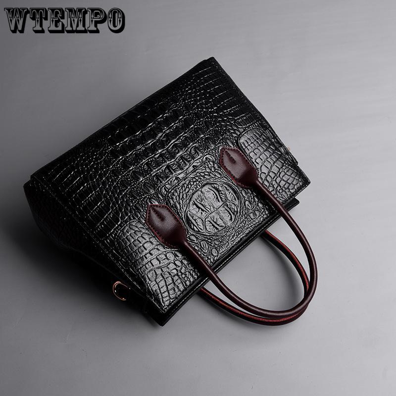 WTEMPO Torebki damskie ze skóry aligatora Projektantki damskie Messenger Torby na ramię Retro Tote