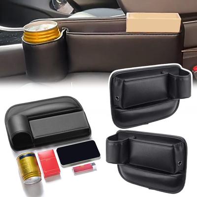 Autositz Wasserbecherhalter Leder Universal Spaltfüller Box Aufbewahrung Sitz Fahrerseite Organizer Vorne Auto In Auto L3L9