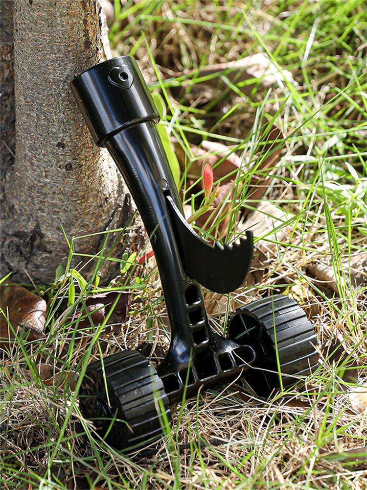 Rolling Weeder Head,Rolling Weed Remover With Stand-Up Root Extractor Clamp,Weeding Head Grass Remover Tool Attachment No Handle