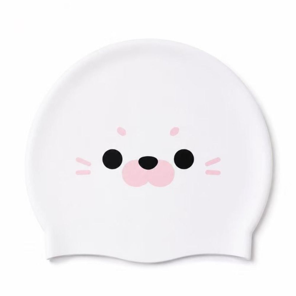 Ear Protection Silicone Swim Caps Animal Printed Seal Swim Hat Swimming Caps Women Girls
