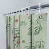 Green Leaves Bath Shower Curtain Olive Branch Waterproof Fabric Wall Hanging Decorative White Green Red Colors Pattern Design Pe