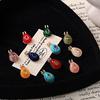 Zodiac Birthstones Necklace: Colorful Zirconia Ornaments with Crystal-Copper Accents